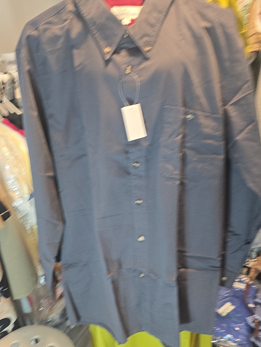 Men's Button-Down Shirt in Navy Blue